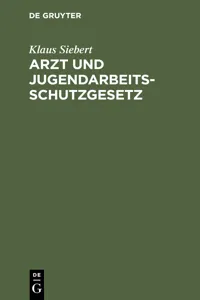 Arzt und Jugendarbeitsschutzgesetz_cover