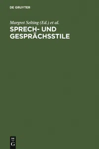 Sprech- und Gesprächsstile_cover