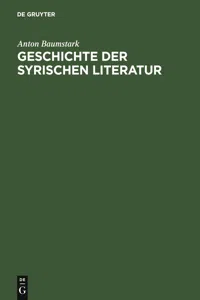 Geschichte der syrischen Literatur_cover