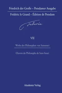 Werke des Philosophen von Sanssouci / Oeuvres du Philosophe de Sans-Souci_cover