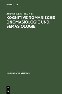 Kognitive romanische Onomasiologie und Semasiologie_cover