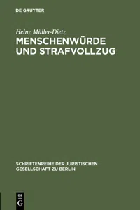 Menschenwürde und Strafvollzug_cover