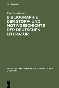 Bibliographie der Stoff- und Motivgeschichte der deutschen Literatur_cover