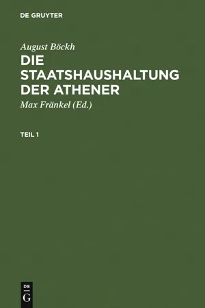 Die Staatshaushaltung der Athener