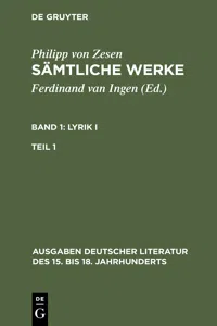 Lyrik I. Erster Teil_cover