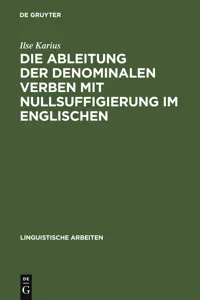 Die Ableitung der denominalen Verben mit Nullsuffigierung im Englischen_cover