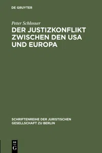 Der Justizkonflikt zwischen den USA und Europa_cover