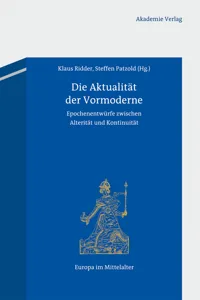 Die Aktualität der Vormoderne_cover