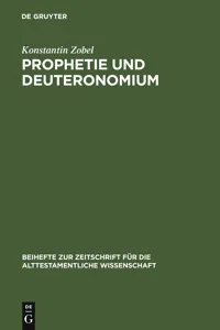 Prophetie und Deuteronomium_cover