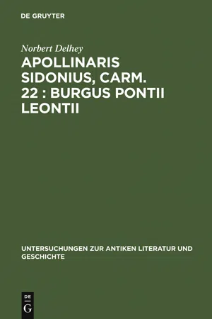 Apollinaris Sidonius, carm. 22: Burgus Pontii Leontii