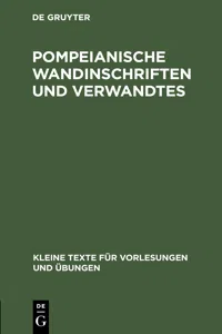 Pompeianische Wandinschriften und Verwandtes_cover