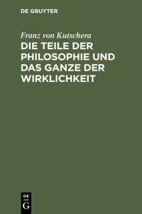 Die Teile der Philosophie und das Ganze der Wirklichkeit_cover