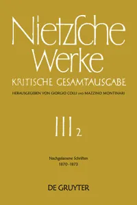 Nachgelassene Schriften 1870 - 1873_cover