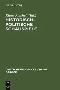 Historisch-politische Schauspiele_cover