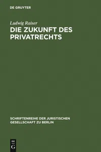 Die Zukunft des Privatrechts_cover