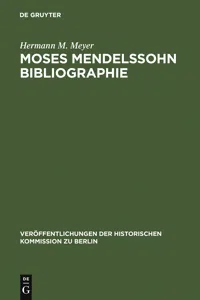 Moses Mendelssohn Bibliographie_cover