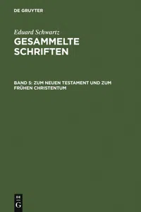 Zum Neuen Testament und zum Frühen Christentum_cover