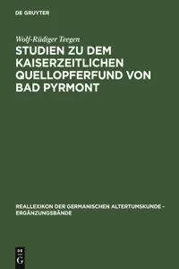 Studien zu dem kaiserzeitlichen Quellopferfund von Bad Pyrmont_cover