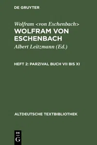 Parzival Buch VII bis XI_cover