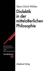 Dialektik in der mittelalterlichen Philosophie_cover