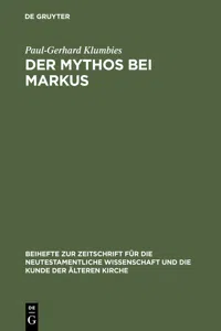 Der Mythos bei Markus_cover