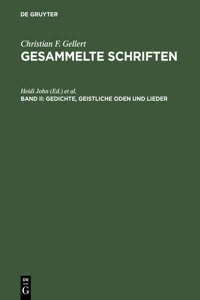 Gedichte, Geistliche Oden und Lieder_cover