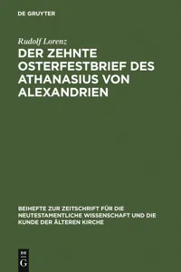 Der zehnte Osterfestbrief des Athanasius von Alexandrien_cover