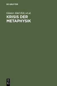 Krisis der Metaphysik_cover