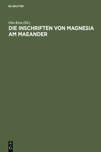 Die Inschriften von Magnesia am Maeander_cover