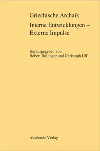 Griechische Archaik: Interne Entwicklungen – Externe Impulse_cover