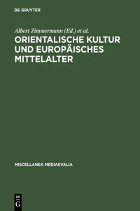 Orientalische Kultur und europäisches Mittelalter_cover