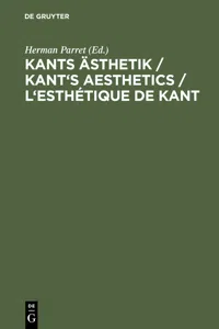 Kants Ästhetik / Kant's Aesthetics / L'esthétique de Kant_cover