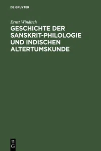 Geschichte der Sanskrit-Philologie und Indischen Altertumskunde_cover