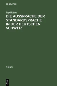 Die Aussprache der Standardsprache in der deutschen Schweiz_cover