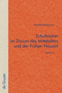 Schulbücher im Trivium des Mittelalters und der Frühen Neuzeit_cover