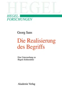 Die Realisierung des Begriffs_cover