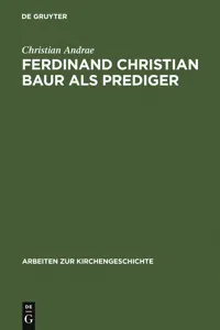 Ferdinand Christian Baur als Prediger_cover