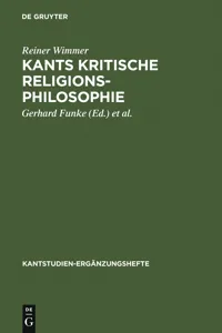 Kants kritische Religionsphilosophie_cover