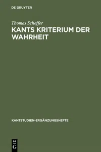 Kants Kriterium der Wahrheit_cover