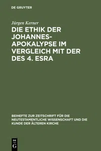 Die Ethik der Johannes-Apokalypse im Vergleich mit der des 4. Esra_cover