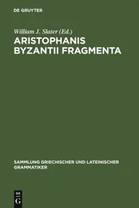 Aristophanis Byzantii Fragmenta_cover