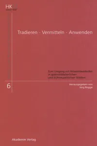 Tradieren - Vermitteln - Anwenden_cover