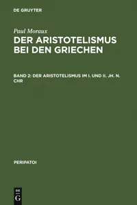 Der Aristotelismus im I. und II. Jh. n.Chr_cover