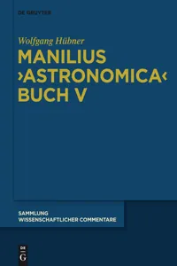 Manilius, "Astronomica" Buch V_cover