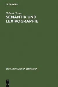 Semantik und Lexikographie_cover