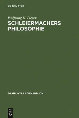 Schleiermachers Philosophie