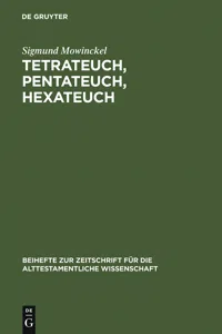 Tetrateuch, Pentateuch, Hexateuch_cover