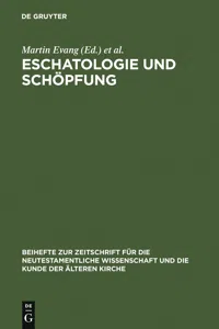 Eschatologie und Schöpfung_cover