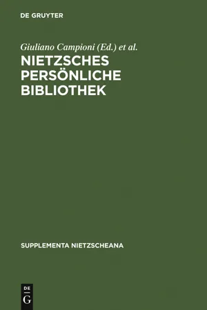 Nietzsches persönliche Bibliothek