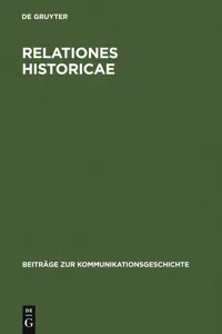 Relationes Historicae_cover